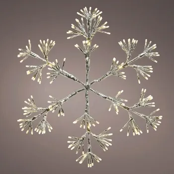 Vánoční dekorace Vánoční dekorace sněhová vločka s LED osvětlení s blikajícím efektem, 5x72x78 cm