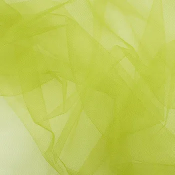 Tyl závojový zelenožlutý š.180