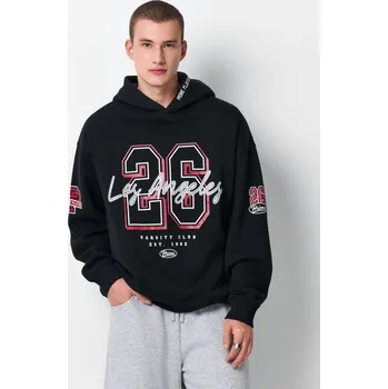 Pánská mikina Mikina s kapucí a potiskem - S - House - černá - 886HM-99X