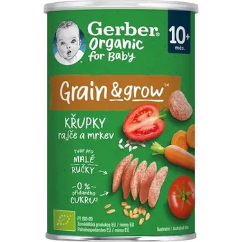 GERBER Křupky rajče a mrkev 10m+ BIO 35 g