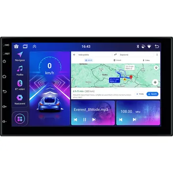 Autorádio Bmode 2DIN autorádio PU01 Android s GPS Varianta: RAM 4GB, ROM 64GB