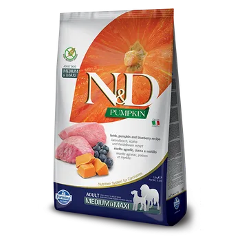 Krmivo pro psa Farmina N&amp;D Pumpkin Grain Free canine LAMB &amp; BLUEBERRY ADULT MEDIUM &amp; MAXI 12 kg