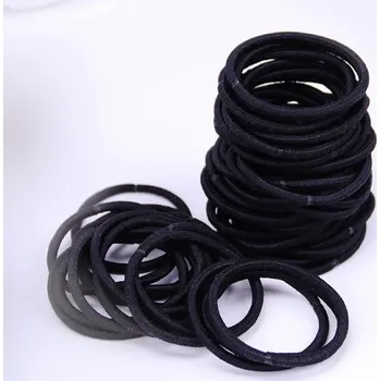 Gumičky do vlasů, 20ks - černá