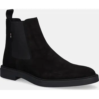 Pánská obuv Semišové kotníkové boty BOSS Calev pánské, černá barva, 50552528 50552528.001 99X, EUR 46