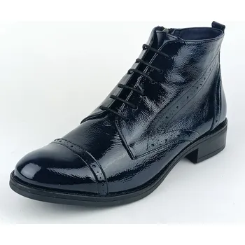 Dámská zimní obuv Dámské kotníkové boty na podpatku Dorking D7323-LK modré 39