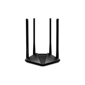 AC1200 Dual-Band Wi-Fi Gigabit Router SPEED: 300 Mbps at 2.4 GHz + 867 Mbps at 5 GHz SPEC: 4× Fixed External Antennas,