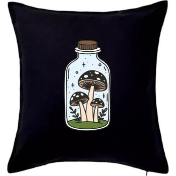 Polštář Goblincore láhev - Polštář 50x50 - 50x50 - Pouze potah ( Černá )