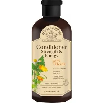 HERBAL TRADITIONS: Kondicionér na vlasy „Síla a energie“ se 7 bylinami 500ml K1256