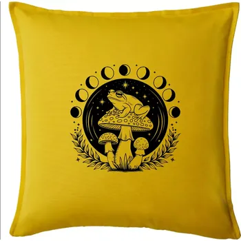Polštář Goblincore fáze měsíce - Polštář 50x50 - 50x50 - Pouze potah ( Žlutá )