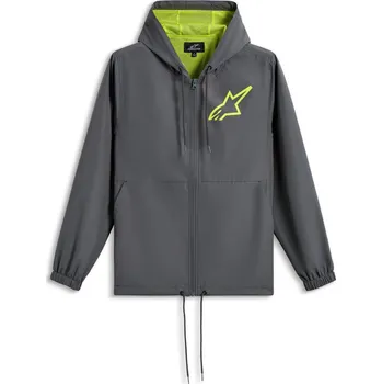 Moto bunda ALPINESTARS bunda SPEEDER CHROMIUM WINDBREAKER šedá/žlutá fluo - 2XL