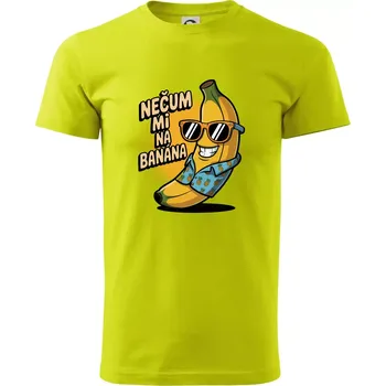 Pánské oblečení Nečum mi na banána - Klasické pánské triko vyšší gramáže - M ( Limetková )