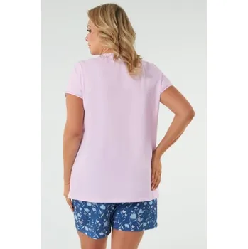 Dámské noční prádlo Dámské pyžamo Italian Fashion Tulip - bavlna Růžovo-modrá 2XL