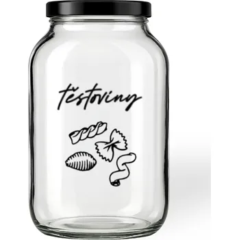 Sklenice Úklid pro klid Sklenice na těstoviny Velikost: 3,68 l, Typ písma: Psací