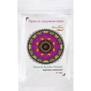 Mýdlo HENNA FOX: Prášek z mýdlových ořechů (Reetha) (péče o vlasy) 100g K2567