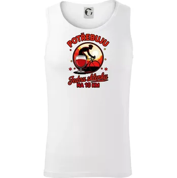 Potřebuju jednu sklenku na 10km - Tílko pánské Core - XL ( Bílá )