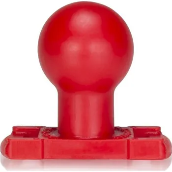 Anální kolík Kulatý anální kolík Oxballs Trainer Plug C červený, silikonový anální kolík 7,6 x 4,8 cm