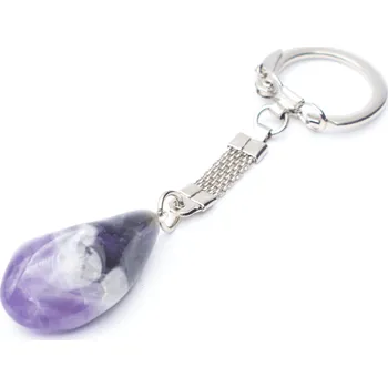 Milujeme Kameny Ametyst Chevron - přívěsek na klíče 364735