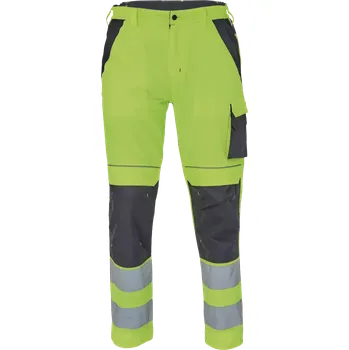 Montérky reflexní pracovní do pasu MAX VIVO HV žluto-černé, vel. 60