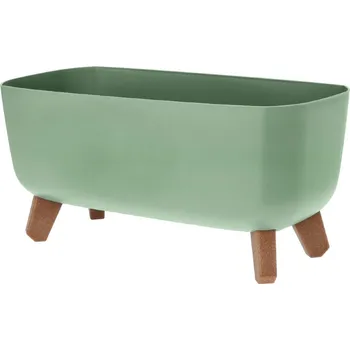 Květináč EXCELLENT HOUSEWARE Květináč na nožkách 39x19,5x22 cm zelený KO-Y89300080zele