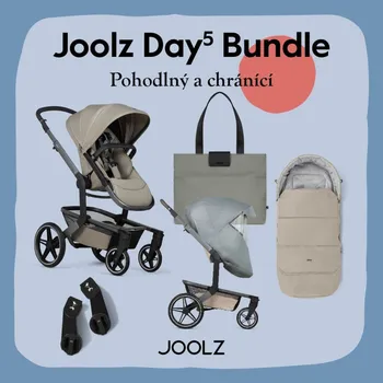 Kočárek Joolz Day5 kompletní set | Sage green + adaptéry, pláštěnka, fusak a taška jako dárek