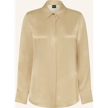 Boss Dámská Košilová Halenka beruta1 Ze Saténu, béžová, 34