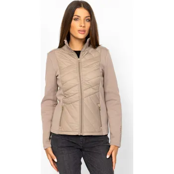 Dámská mikina Heavy Tools mikina s prošíváním Taita světle hnědá Velikost: M