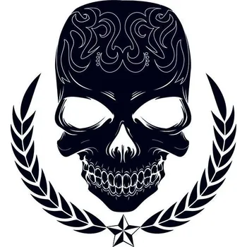 Odstranitelné tetování Lebka - velké tribal nalepovací tetování