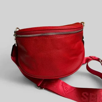 Kabelka Dámská Ledvinka Crossbody Barva: červená
