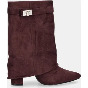 Dámské kozačky Nízké kozačky Answear.LAB vínová barva, na podpatku, lehce zateplené Ranger3micro 83X, EUR 36