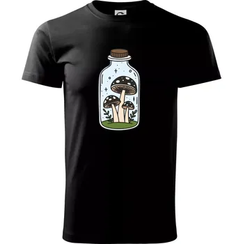 Pánské tričko Goblincore láhev - Triko extra velké (5-8XL) - 7XL ( Černá )