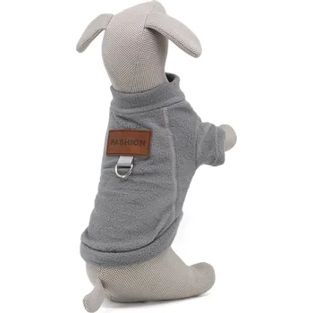 Obleček pro psa Vsepropejska Hello fleecová mikina pro psa Barva: Šedá, Délka zad (cm): 19, Obvod hrudníku: 26 - 30 cm