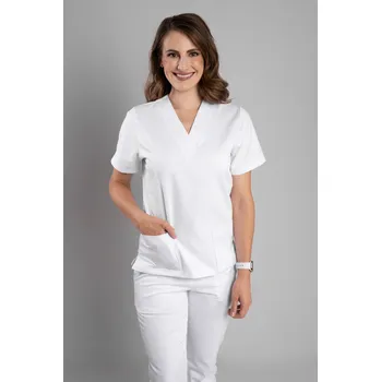 Dámská halenka Lékařská halena INFINITE Essentials dámská - bílá Velikost: XS