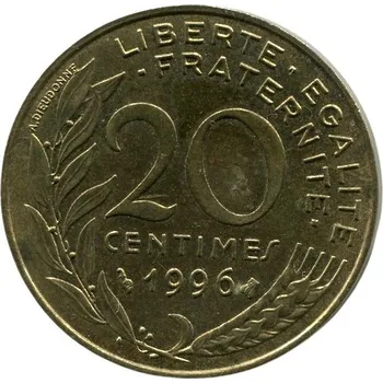 FRANCIE. 20 centimes 1996.