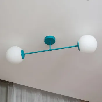 Přisazený lustr MOON 2xE27/15W/230V tyrkysová