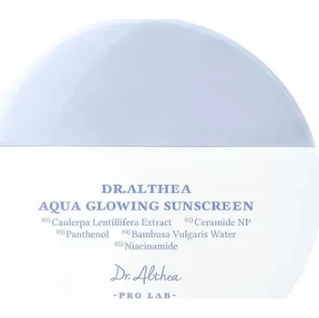 Pleťový krém Dr. Althea – Aqua Glowing Sunscreen SPF50+ PA++++ – Hydratační opalovací krém – 45 ml