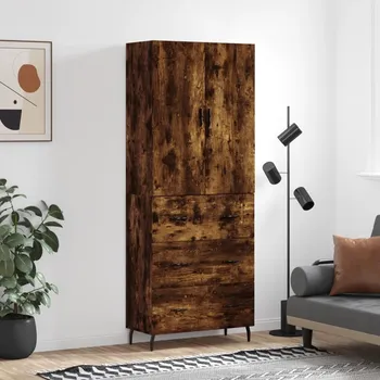 Organizace kuchyně vidaXL Skříň highboard 69,5 x 34 x 180 cm kompozitní dřevo [3195865] Barva: kouřový dub