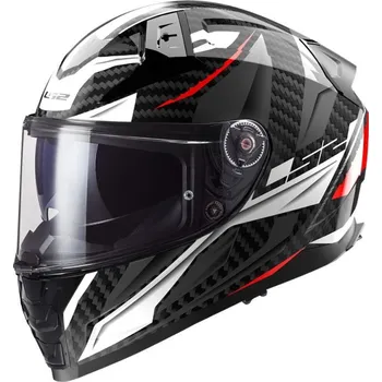 Helma na motorku LS2 LS2 FF811 VECTOR II-06 CARBON SAVAGE helma bílá/červená/šedá vel.XS XS