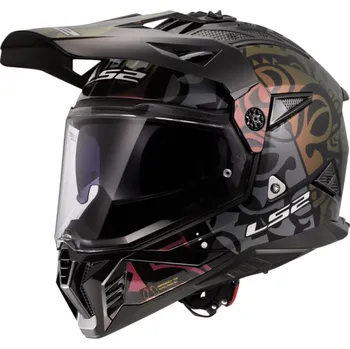 Helma na motorku LS2 LS2 MX702 PIONEER II-06 RANGI adventure helma černá vel.XXL XXL