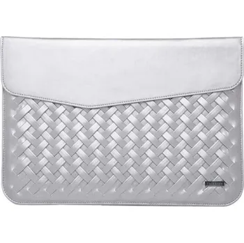 pouzdro na notebook Luxusní obal z ekokůže pro Apple MacBook Air 15,3 (2025,M4) - stříbrný