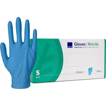 Vyšetřovací rukavice Abena Classic nepudrové nitrilové rukavice modré (100 ks) XL