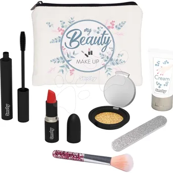 Kosmetická taška Kosmetická taštička s kosmetikou My Beauty make Up Set Smoby s řasenkou rtěnkou oční stín se štětcem a pilník