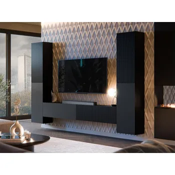 Obývací stěna Obývací stěna Bamali II, Barva: černá MIRJAN 5903211426032