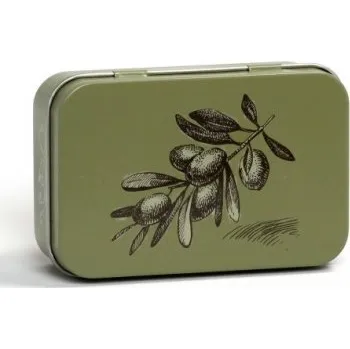 Mýdlo Plechová krabička na mýdlo s motivem OLIVE (Olivy) TML F167