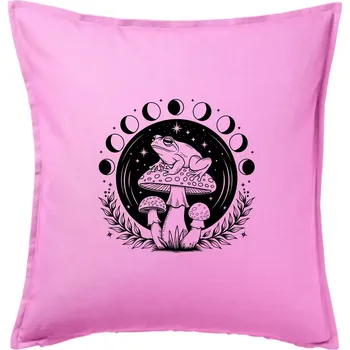 Polštář Goblincore fáze měsíce - Polštář 50x50 - 50x50 - Pouze potah ( Růžová )