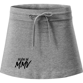 Dámská sukně Born in - Římské číslo 2005 - Sportovní sukně - two in one - S ( Tmavě šedý melír )