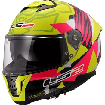 Helma na motorku LS2 LS2 FF808 STREAM II-06 TIGER integrální helma H-V-žlutá/růžová vel.XXL XXL