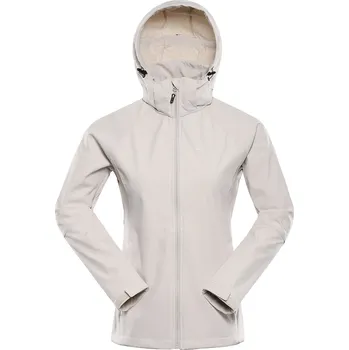 Dámská bunda Dámská Softshellová Bunda S Úpravou Dwr ALPINE PRO HOORA Moonbeam Barva: Moonbeam, Velikost: XXL