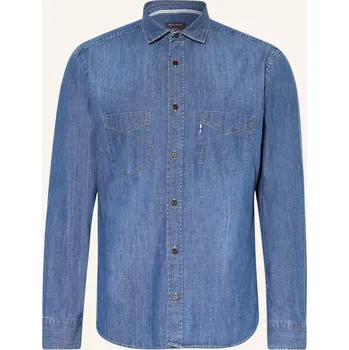 Pánská košile Olymp Pánská Džínová Košile Casual Fit, modrá, 40