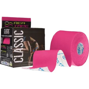 Tejpovací páska Rea Tape Classic - Tejpovací náplasti pro kineziologické tejpování (5 cm x 5 m) růžové