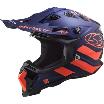Helma na motorku LS2 LS2 MX700 SUBVERTER-06 CARGO off-road helma matná-modrá/fluo-oranžová vel.3XL 3XL